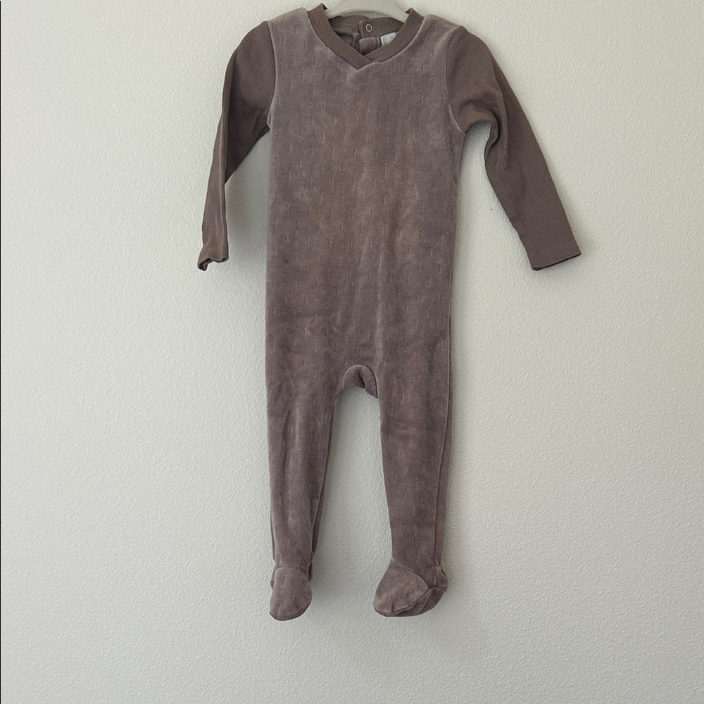 Classic Long-Sleeve Footed One-Piece in purple